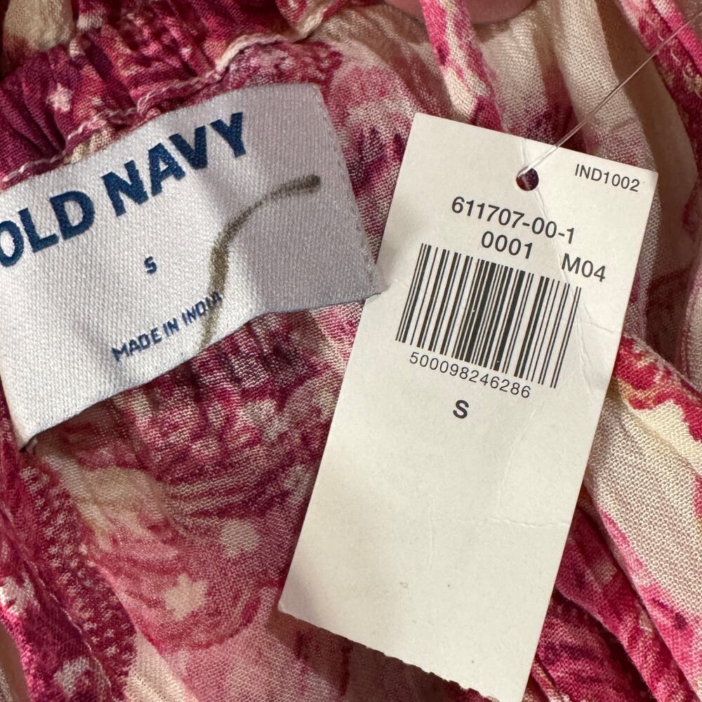 Old Navy Small Top Floral Adjustable Halter Neck Keyhole V-Neck Sleeveless Multi - Picture 9 of 9